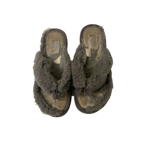 Ugg Grey Thong Slippers - Picture 3 of 4